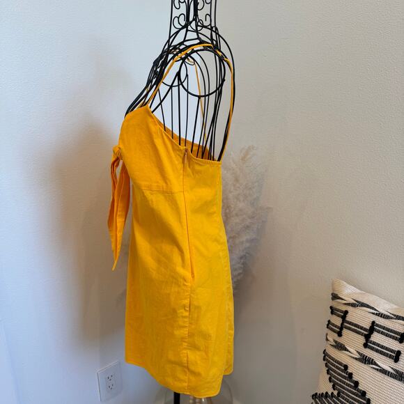 SIMONMILLER x Mango Sol Spaghetti Strap Mini Dress Sponge Yellow Size 4 - Picture 6 of 11